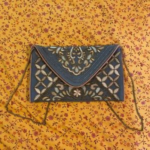 Beaded Purse Elegant Crossbody Embroidered Rhinestone Sparkly Preppy